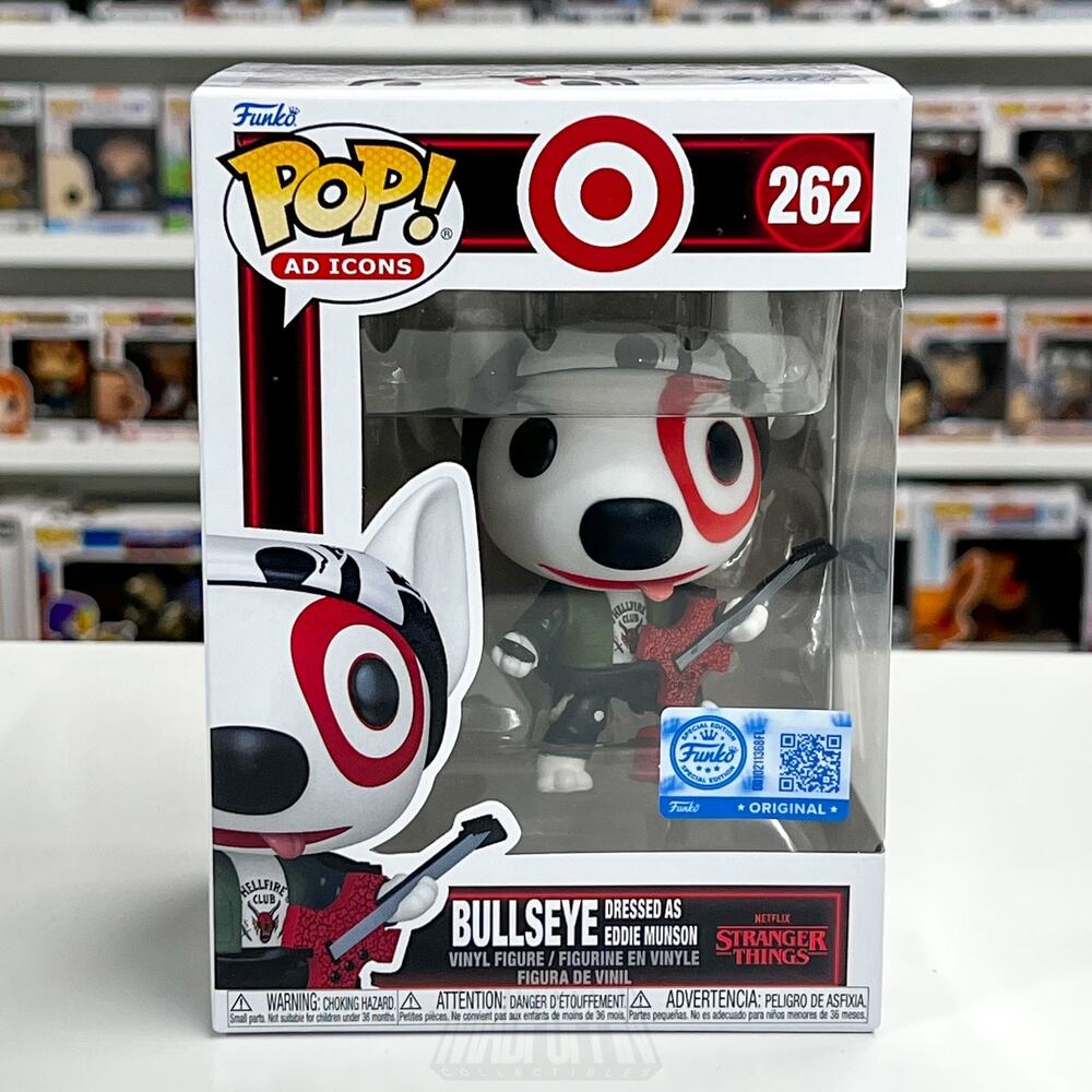 Funko Pop Ad Icons Target Stranger Things Bullseye As Eddie Munson 262 Toy Vinyl